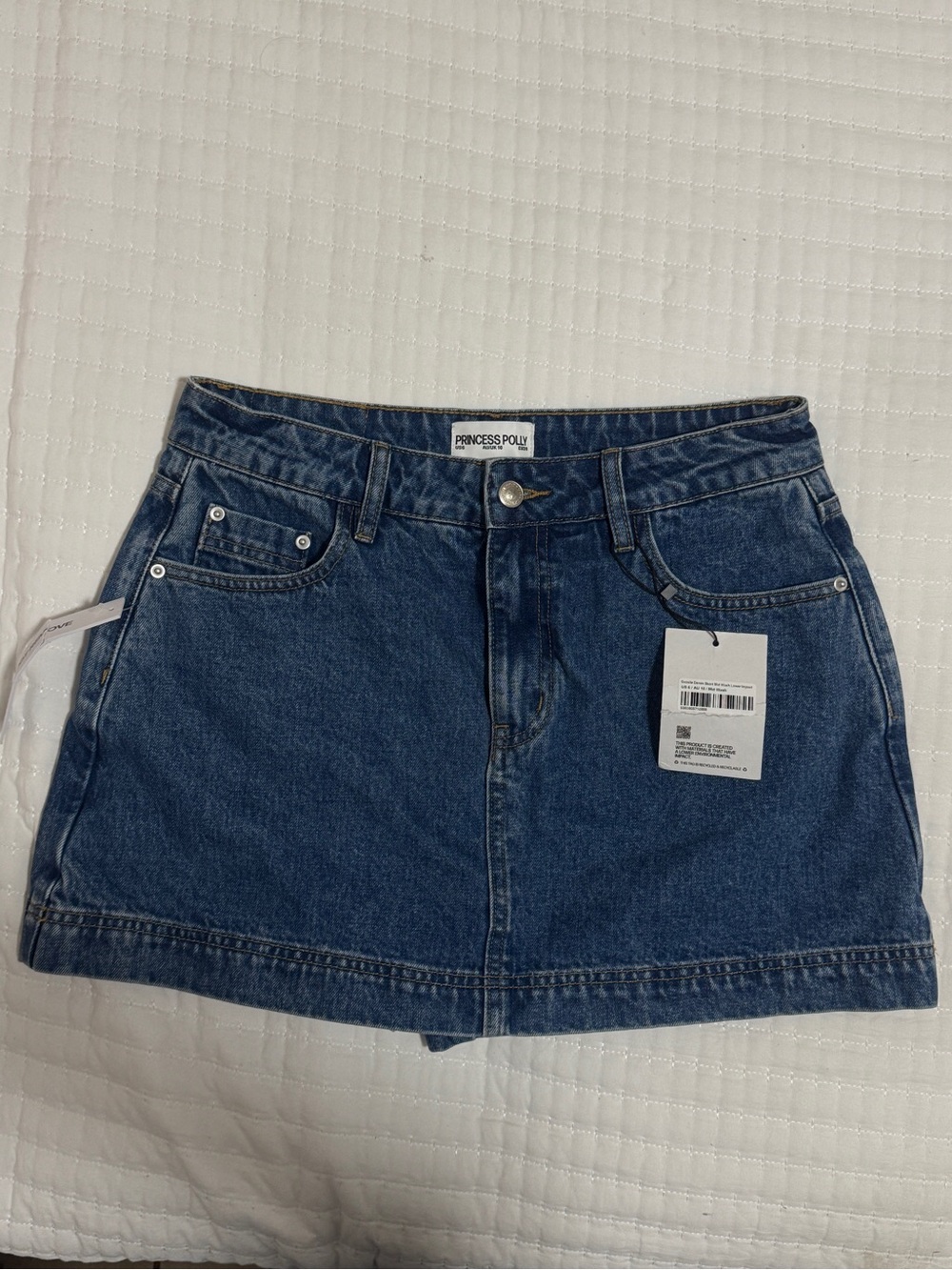 Princess Polly Blue Denim Mini Skort